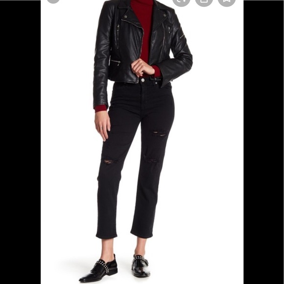 Hudson Black High Waste Zoeey Crop Jeans Size 32 - Picture 2 of 13